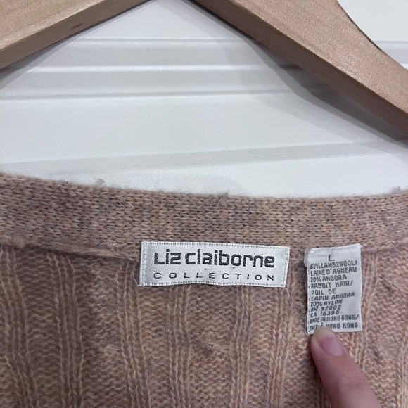 Liz Claiborne Women's Cable Knit Cardigan Sweater - Picture 2 of 8